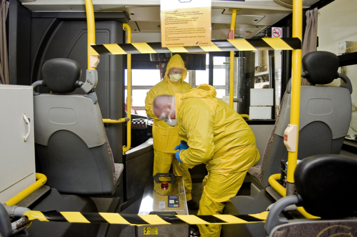 Ózonos fertőtlenítés a volán buszon